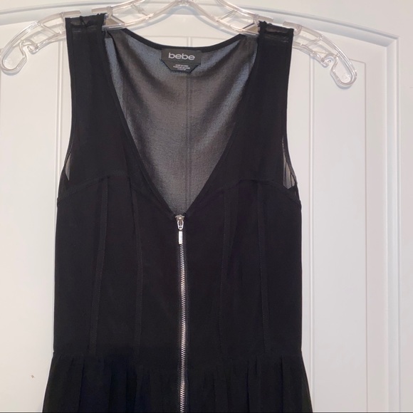 bebe fit and flare zipper dress - Picture 3 of 6